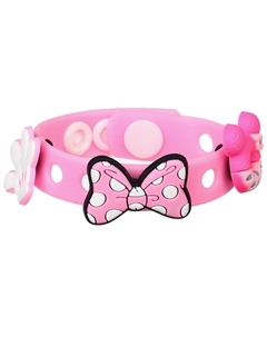 Браслет силиконовый со сменными джибитсами, 3 джибитса в комплекте, минни маус Disney