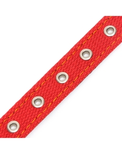 Ошейник брезентовый с подкладом, 57 х 2,5 см, ош 35-45 см, красный Пижон