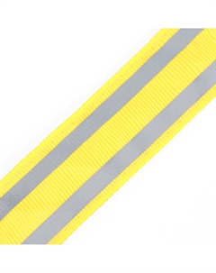 Ошейник с подсветкой двойная полоса размер xl, ош 52-60 х 2,5 см 3 режима свечения желтый Пижон