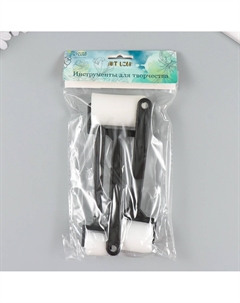 Ролики для творчества набор 3 шт пластик, паралон 15х2,5 см, 17,5х4 см, 18х6 см Арт узор