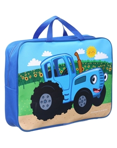 Папка с ручками текстильная а4, 35×27×10 см Синий трактор