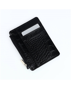 Картхолдер с монетницей на молнии, цвет черный Textura