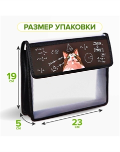 Папка для тетрадей а5 (230 х 190 х 50 мм), с клапаном на липучке, пластик/текстиль, Calligrata