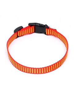 Ошейник рифленый, 40 х 1,5 см, красно-желтый Пижон