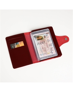 Обложка 2 в 1 для автодокументов и паспорта на кнопке, цвет бордовый Textura