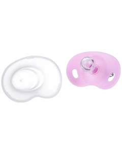 Соска - пустышка силиконовая классическая m&b, от 3 мес., с колпачком, розовый Mum&baby