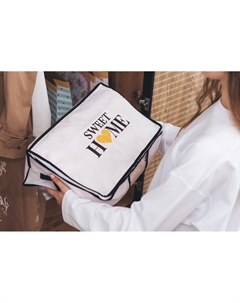 Органайзер для хранения белья, кофр с pvc-окном sweet home, 43×28.5×20 см See you home