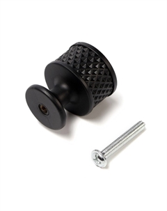 Ручка-кнопка pk104, d=25 мм, пластик, цвет черный Cappio