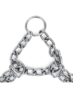 Ошейник - полуудавка металлический двухрядный, 50 см, толщина проволоки 2,5 мм, черный Пижон