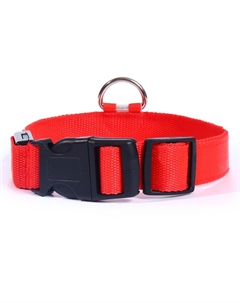 Ошейник с подсветкой размер l, ош 45-52 х 2,5 см, 3 режима свечения красный Пижон