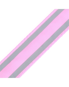 Ошейник с подсветкой двойная полоса размер м, ош 40-48 х 2,5 см 3 режима свечения розовый Пижон