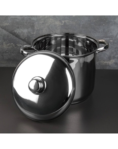 Кастрюля grande, 7.1 л, металлическая крышка, капсульное дно, индукция, нержавеющая сталь Magistro