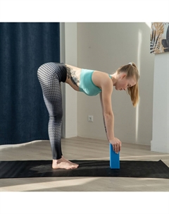 Блок для йоги, 23х15х8 см, цвет синий Sangh