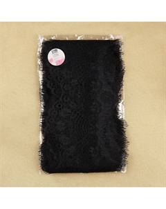 Кружево реснички, 110 мм × 9 ± 0,5 м, в бобине 3 шт по 3 м, цвет черный Арт узор