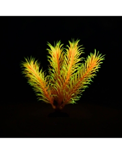 Растение искусственное аквариумное, светящееся, 10 см, красное Пижон аква