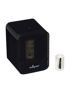 Точилка электрическая черная (батарейки в комплект не входят), работает от 2-х аа батареек Calligrata