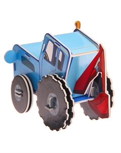 Конструктор 3d из пенокартона,, 2 листа Синий трактор