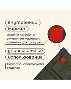 Спальный мешок camping summer, одеяло, 2 слоя, правый, 220х90 см, +10/+25°с Maclay