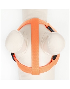 Шлейка светящаяся размер s, стропа 2.5 см, ог 32-40 см, 3 режима свечения оранжевая Пижон