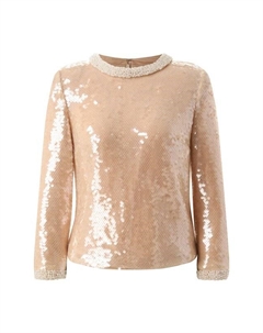 Топ с отделкой пайетками Self-portrait