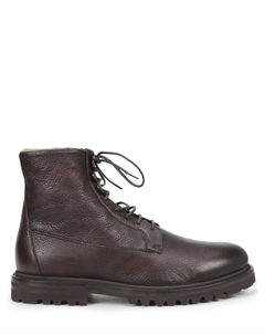 Ботинки кожаные на меху Brunello cucinelli