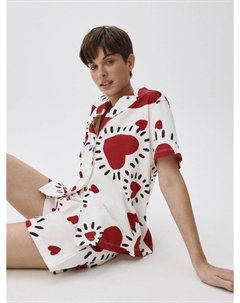 Трикотажная пижама с принтом Sela