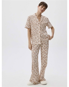 Трикотажная пижама с леопардовым принтом Sela