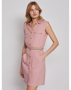 Платье-рубашка без рукавов с ремнём Zolla