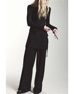 Брюки широкие костюмные с баской на завязках Befree