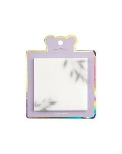 Самоклеящийся блок Shadow, 76*76 мм, прозрачный, блестящий, европодвес, 50 листов Meshu