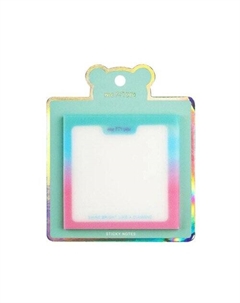 Самоклеящийся блок Shine Bright, 76*76 мм, прозрачный с дизайном, европодвес, 50 листов Meshu