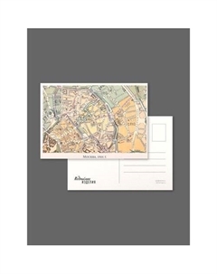 Открытка Карта Москва 1901 Подписные издания