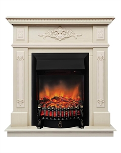 Камин Lilian STD/EUG WT - Fobos LUX BL Realflame