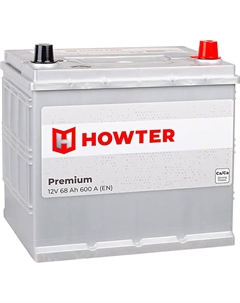 Автомобильный аккумулятор Premium Asia 68 Ач обратная полярность D23L Howter
