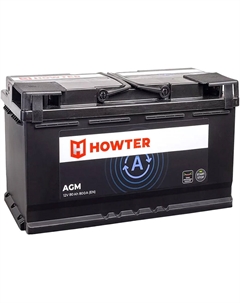 Автомобильный аккумулятор AGM 80 Ач обратная полярность L4 Howter