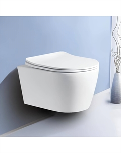 Унитаз подвесной Sella UF CT10362 безободковый, с сиденьем микролифт, белый Ceruttispa