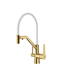 Смеситель для кухни R80 R80.62.03 золотой сатин, с подключением к фильтру Raglo
