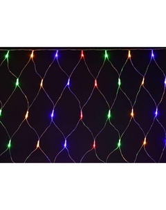 Гирлянда IEK светодиодная сетка, ламп: 160шт., 1.5м x 1.5м, режимов: 8, от сети, RGB (LGDB410-3-160-L1-T-S-44) Iek