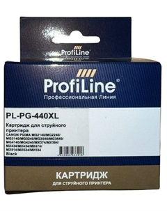 Картридж струйный ProfiLine PL-PG-440XL, черный, совместимый, 8 мл, для Canon PIXMA MG2140/MG2240/MG3140/MG3240/MG3540/MG3640/MG4140/MG4240/MX374/MX394/MX434/MX454/MX474/MX514/MX524/MX534/TS5140 Profiline