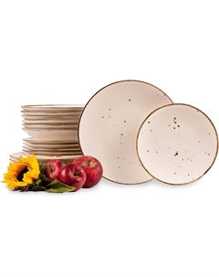 Набор столовой посуды на 6 человек 18 предметов Cottage Cream Konsimo