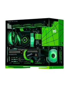 Системный блок Gigabyte, 16 ГБ/1 ТБ, Core i7-13700KF, RTX 4070 Ti Super, Model 5 Case, чёрный/зелёный