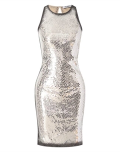 Платье с отделкой пайетками The attico