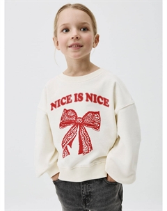 Свитшот оверсайз с принтом для девочек Sela