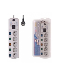 Сетевой фильтр EHV 2м (5 розеток) белый Most