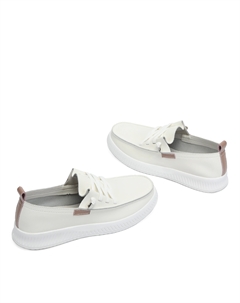 Белые полуботинки из кожи Respect