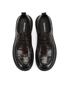 Коричневые полуботинки из гладкой кожи Respect
