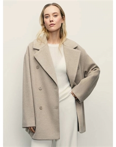 Полупальто свободного силуэта со спущенным плечом Zarina