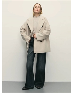 Полупальто свободного силуэта со спущенным плечом Zarina