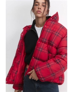 Куртка-пуховик стеганая с принтом в клетку Befree