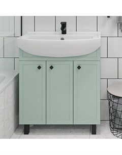 Тумба с раковиной Римини 75 мята Runo